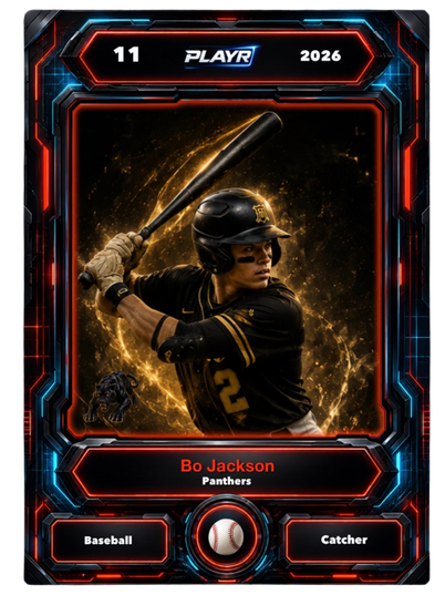 Bo Jackson Panthers PLAYR card