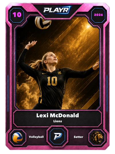 Lexi McDonald Lions PLAYR card